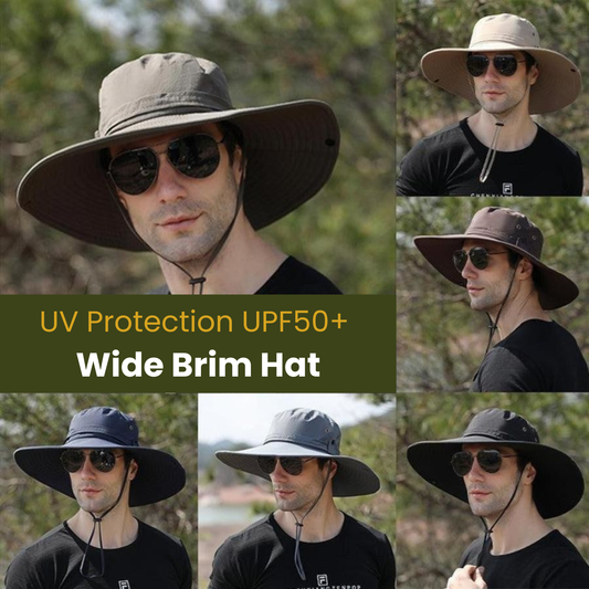 Sun Hat for Men, UV Protection UPF50+, Wide Brim Bucket Hats