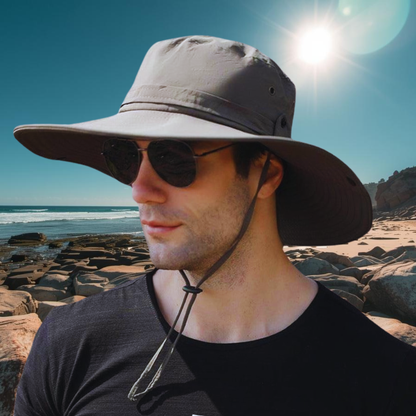 Sun Hat for Men, UV Protection UPF50+, Wide Brim Bucket Hats