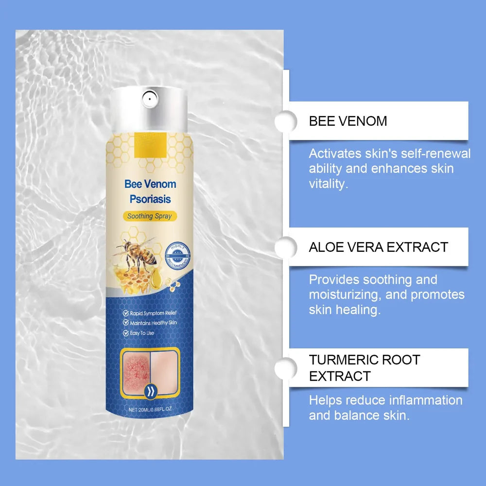 Bee Venom Psoriasis Spray | Soothe itchy skin quickly
